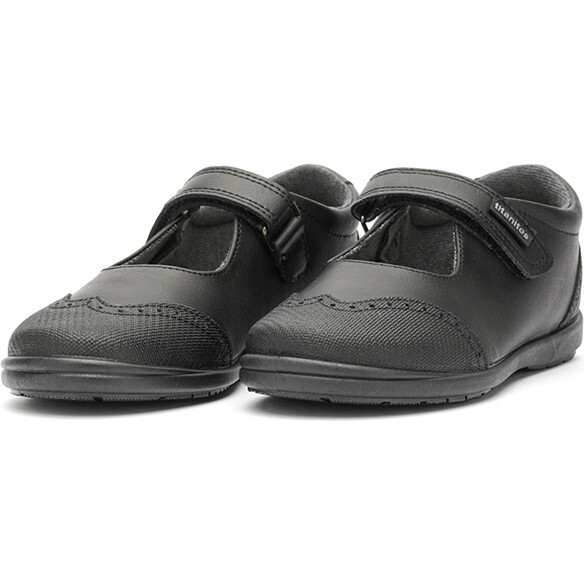 School Treated Leather Mary Jane, Black - Mary Janes - 3
