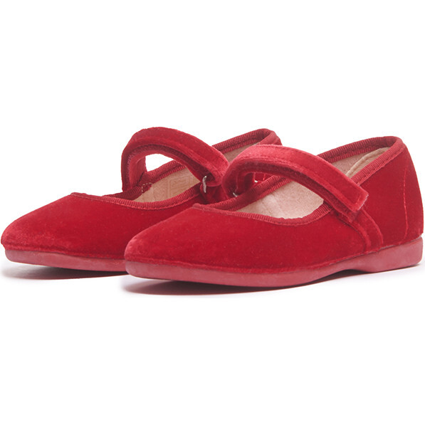 Classic Velvet Mary Janes, Red - Mary Janes - 3