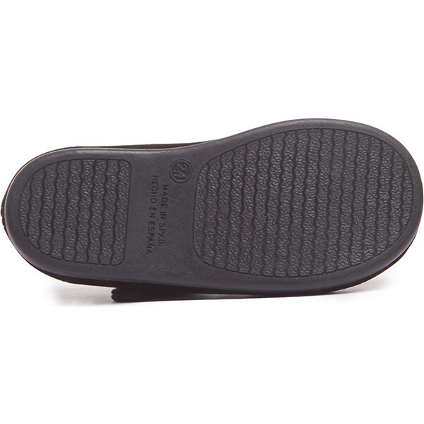 Velvet T-band Shoes, Black - Mary Janes - 5