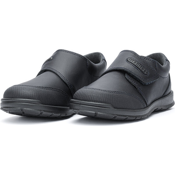 Single Rip-tape School Trainers, Navy - Sneakers - 3