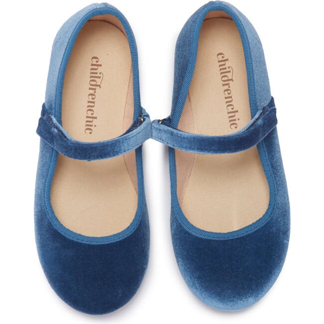 Classic Velvet Mary Janes, Blue - Mary Janes - 3