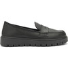 School Treated Leather Loafers, Black - Loafers - 1 - thumbnail