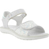 Open Toe Sandal, White Glitter - Sandals - 1 - thumbnail