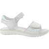 Open Toe Sandal, White Glitter - Sandals - 2 - thumbnail