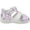 Closed Toe Sandal, Purple/Silver - Sandals - 2