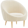 Razia Channel Tufted Tub Chair, White - Nursery Chairs - 1 - thumbnail