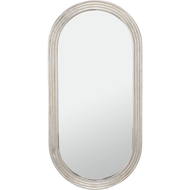 Shania Oval Silver Mirror, Silver