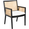 Malik Rattan Dining Chair, Black - Accent Seating - 1 - thumbnail