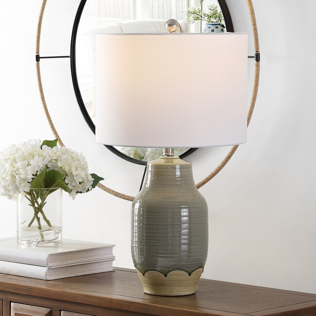 Raker Table Lamp, Grey