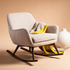 Mack Mid Century Rocking Chair, Beige - Nursery Chairs - 2