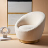 Pippa Faux Lamb Wool Swivel Chair, White - Nursery Chairs - 2