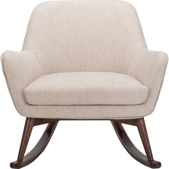 Mack Mid Century Rocking Chair, Beige - Nursery Chairs - 3