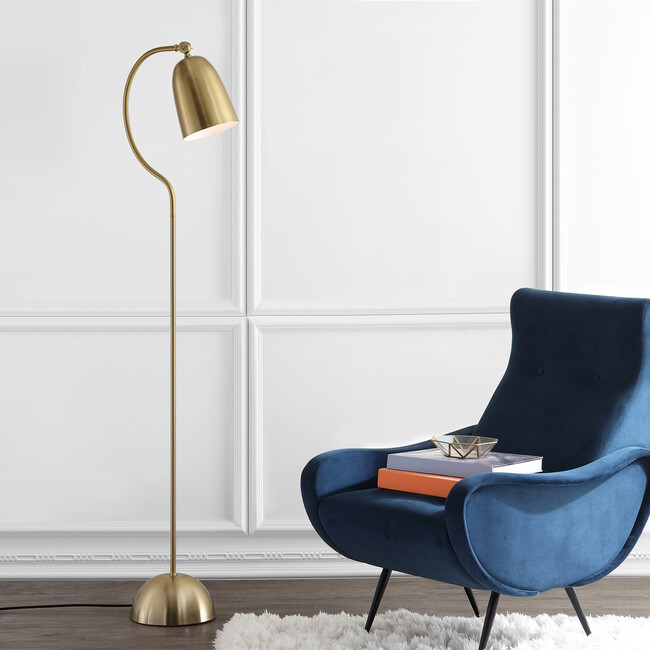 Zeid Floor Lamp, Metallic - Lighting - 2