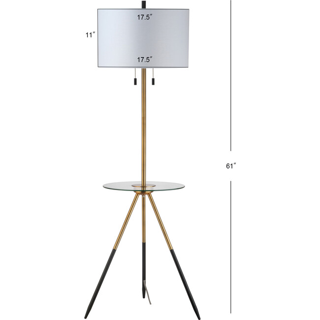 Morrison Floor Lamp Side Table, Gold - Lighting - 3