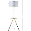 Morrison Floor Lamp Side Table, Gold - Lighting - 3