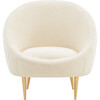 Razia Channel Tufted Tub Chair, White - Nursery Chairs - 3