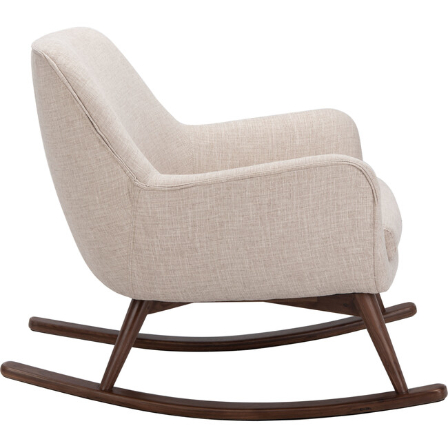 Mack Mid Century Rocking Chair, Beige - Nursery Chairs - 4