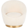 Pippa Faux Lamb Wool Swivel Chair, White - Nursery Chairs - 3