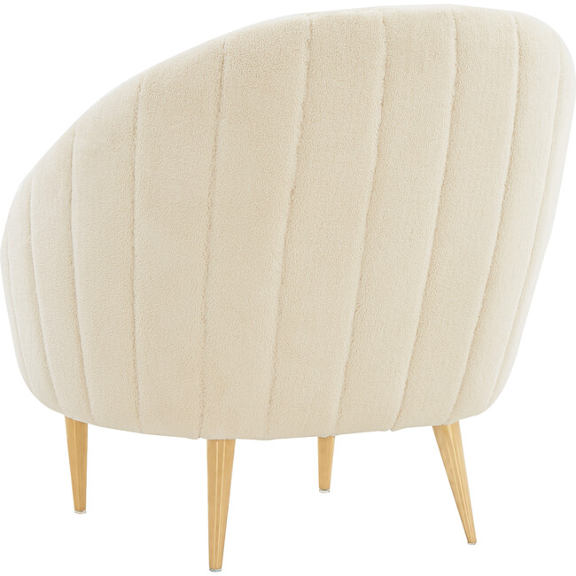 Razia Channel Tufted Tub Chair, White - Nursery Chairs - 4