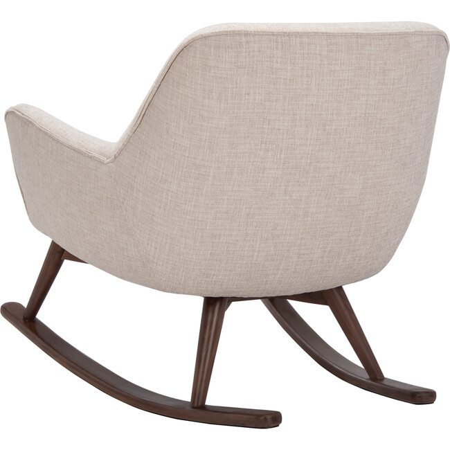 Mack Mid Century Rocking Chair, Beige - Nursery Chairs - 5