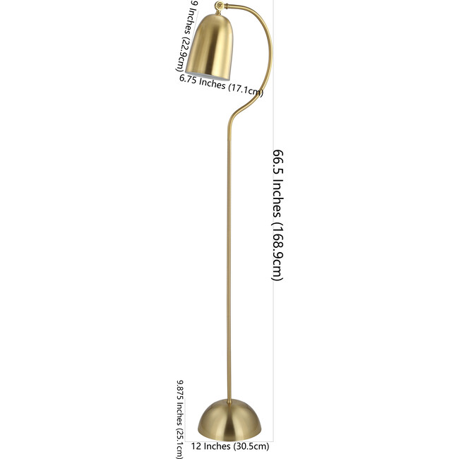 Zeid Floor Lamp, Metallic - Lighting - 3