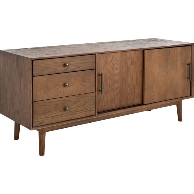 Tomas Mid-Century Media Stand, Brown - Storage - 3