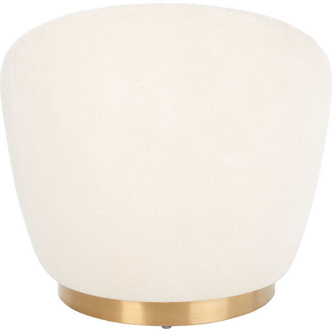 Pippa Faux Lamb Wool Swivel Chair, White - Nursery Chairs - 5