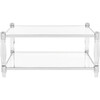 Isabelle Acrylic Coffee Table, Silver - Accent Tables - 1 - thumbnail