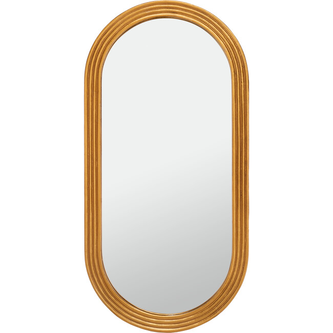 Jeanelle Oval Gold Mirror, Gold