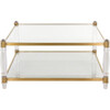 Isabelle Acrylic Coffee Table, Clear - Accent Tables - 1 - thumbnail