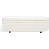Jaymie Boucle Storage Bench, White - Storage - 1 - thumbnail
