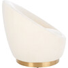 Pippa Faux Lamb Wool Swivel Chair, White - Nursery Chairs - 6