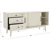 Tomas Mid-Century Media Stand, White - Storage - 3