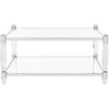 Isabelle Acrylic Coffee Table, Silver - Accent Tables - 3 - thumbnail