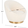 Pippa Faux Lamb Wool Swivel Chair, White - Nursery Chairs - 7