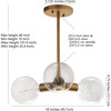 Harkin 3 Light Adjustable Pendant, Metallic - Lighting - 3