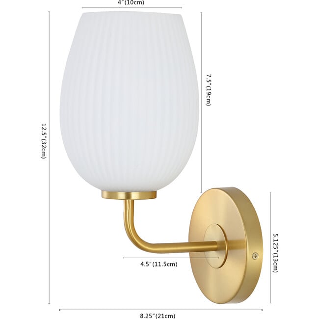 Idina Wall Sconce, Metallic - Lighting - 3