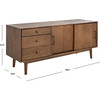 Tomas Mid-Century Media Stand, Brown - Storage - 5