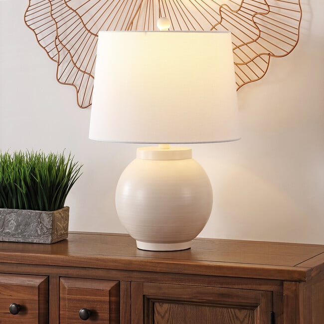 Lemeni Table Lamp, Cream - Lighting - 2