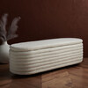 Jaymie Boucle Storage Bench, White - Storage - 2