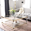 Isabelle Acrylic Coffee Table, Clear - Accent Tables - 2 - thumbnail