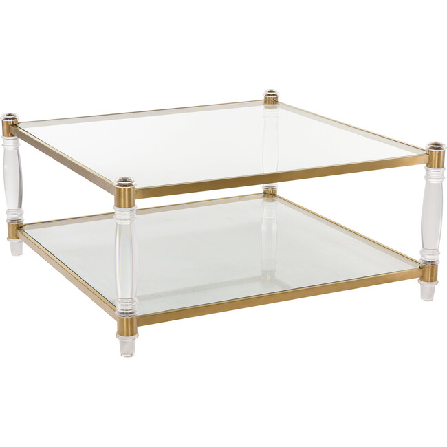Isabelle Acrylic Coffee Table, Clear - Accent Tables - 3