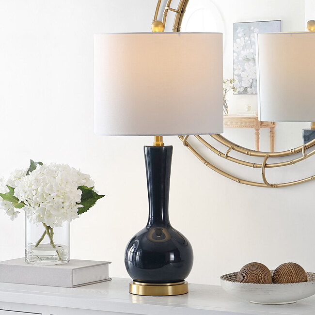 Gaetna Table Lamp, Navy - Lighting - 2