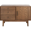 Elissa Mid-Century Small Media Stand, Brown - Storage - 1 - thumbnail