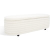 Jaymie Boucle Storage Bench, White - Storage - 4