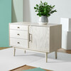 Elissa Mid-Century Small Media Stand, White - Storage - 2