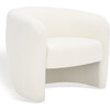 Everly Boucle Barrel Back Accent Chair, White - Nursery Chairs - 1 - thumbnail