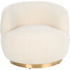 Flynn Faux Lamb Wool Swivel Chair, White - Nursery Chairs - 3