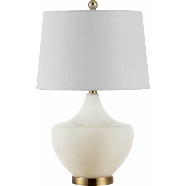 Demra Table Lamp, White