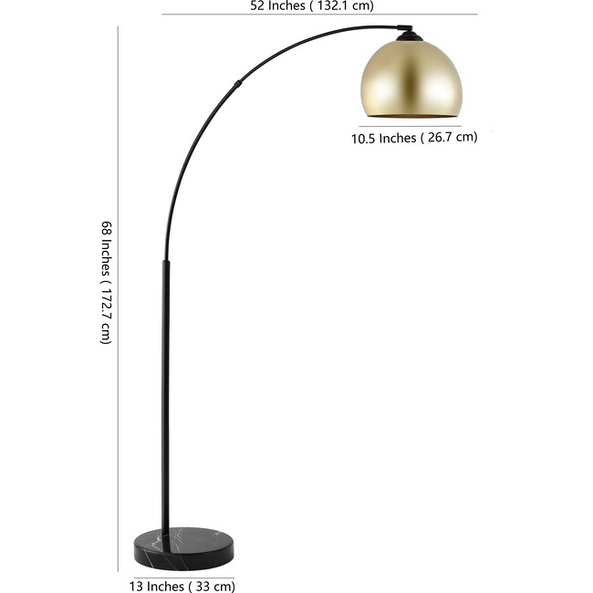 Glarien Floor Lamp, Gold - Lighting - 3